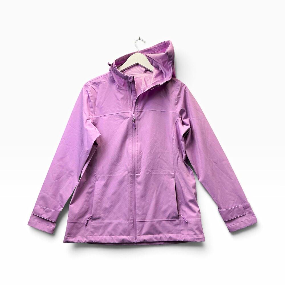 Time and Tru Women’s Hooded Full Zip Jacket Pockets Purple Long Sleeve XS